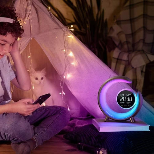 Smart Sound Twin Alert Clock Dual Rise LED Multicolor Display