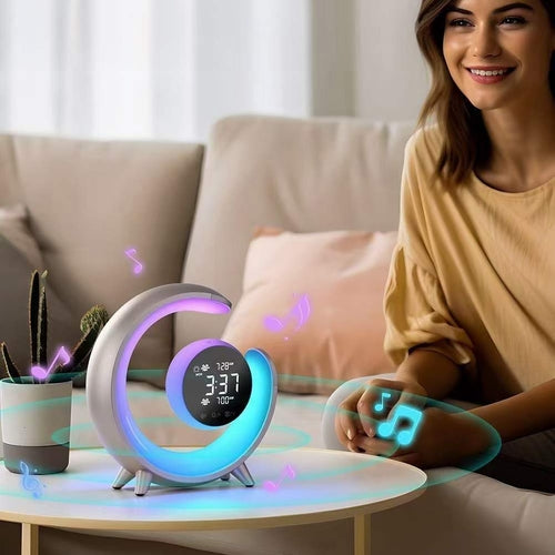 Smart Sound Twin Alert Clock Dual Rise LED Multicolor Display